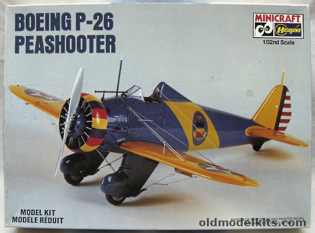 Hasegawa 1/32 Boeing P-26 Peashooter - Plus Profile Book - 20th Pursuit Group CO's Aircraft 1936, 1092 plastic model kit